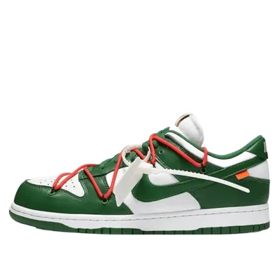 Nike Dunk Green White Leather Sneakers Unisex