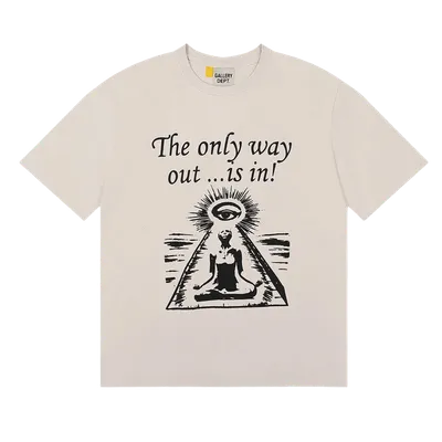GALLERY DEPT. Essential White Tee: "The Only Way Out" Graphic