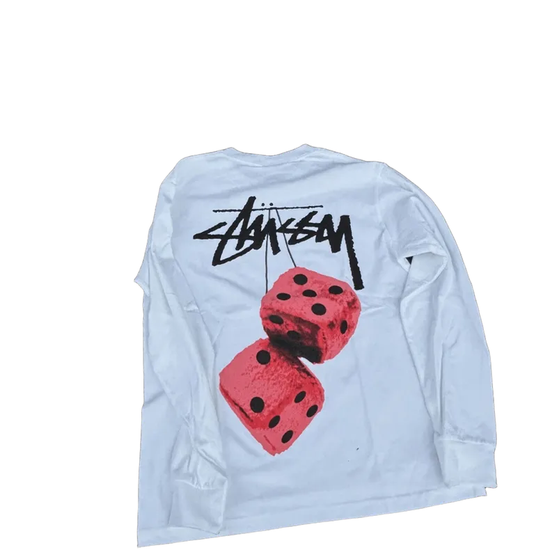 Stussy Classic White Long Sleeve Tee - Unisex Streetwear Cotton