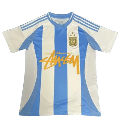 Stussy Blue White Football Jersey: Breathable, Sweat-Wicking