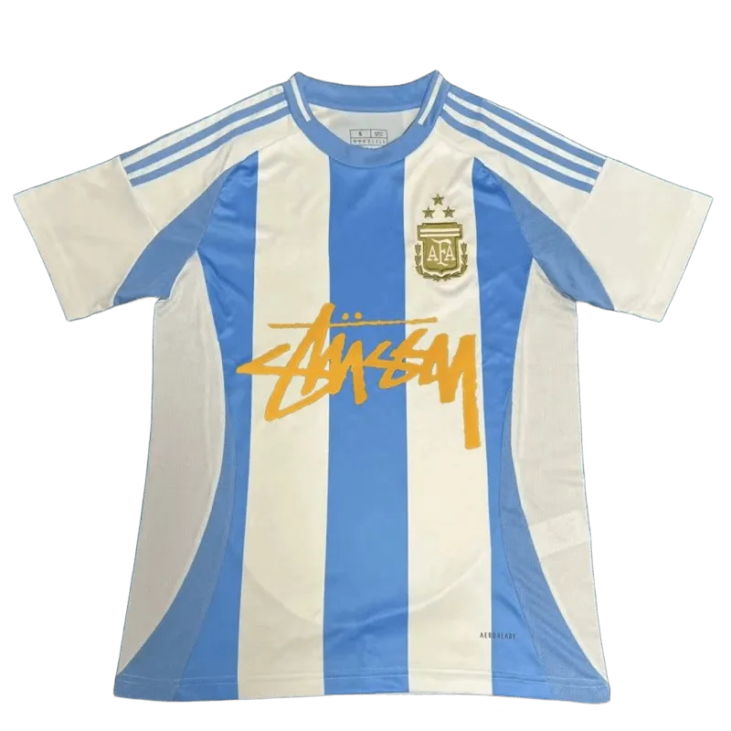 Stussy Blue White Football Jersey: Breathable, Sweat-Wicking