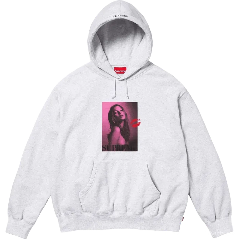Supreme Grey Hoodie with Portrait Design | Unisex Streetwear