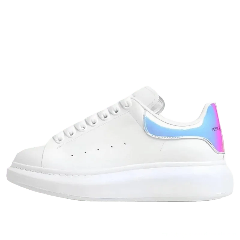 Alexander McQueen White Leather Unisex Sneakers, Iconic Design