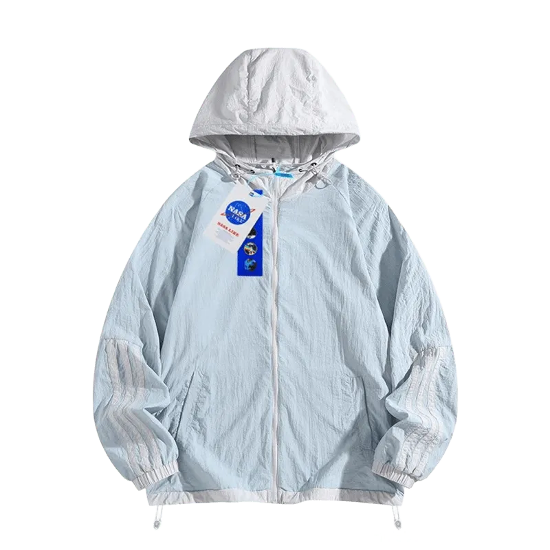 NASALIKE UPF Sun Hoodie: Light Blue, Breathable Unisex