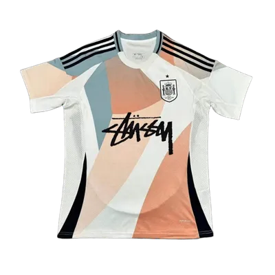 Stussy 90s Soccer Jersey: Color-Block Mesh, Graffiti Logo