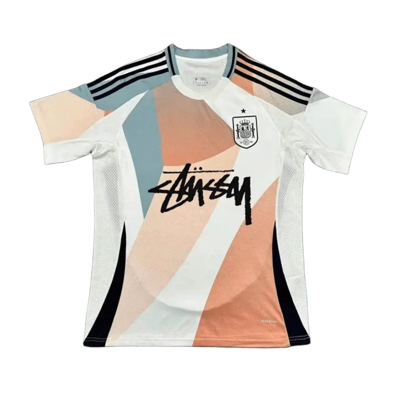 Stussy 90s Soccer Jersey: Color-Block Mesh, Graffiti Logo