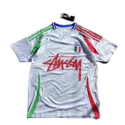 Stussy White Retro Football Jersey 90s Graffiti Street Style