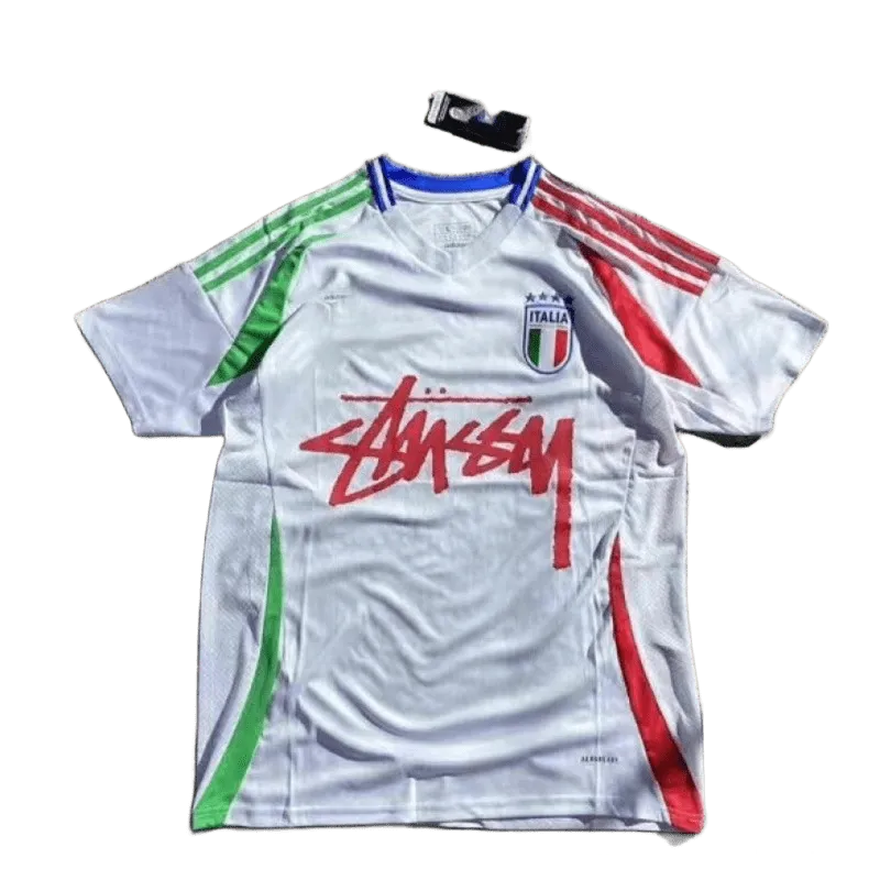 Stussy White Retro Football Jersey 90s Graffiti Street Style