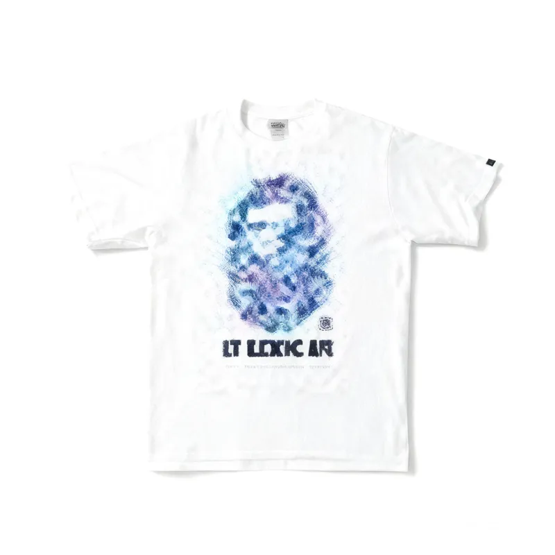 BAPE White Ape Logo Cotton Tee: Unisex Streetwear T-Shirt