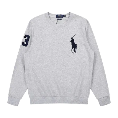 Ralph Lauren Vintage Polo Grey Cotton Unisex Hoodie