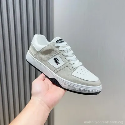 Lacoste Grey White Leather Unisex Sneakers