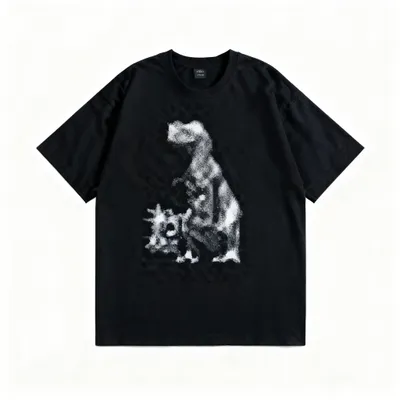 Stussy Classic Black T-Shirt: 90s Retro Unisex Streetwear
