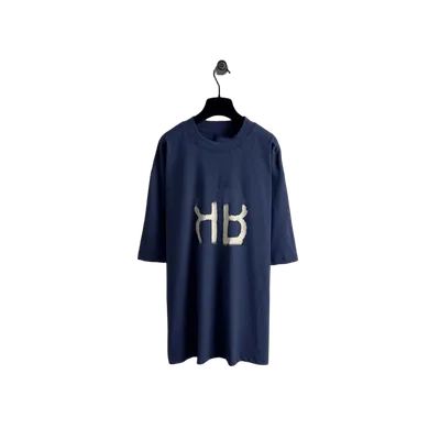 Balenciaga Deep Blue Logo T-Shirt: Soft Unisex Streetwear