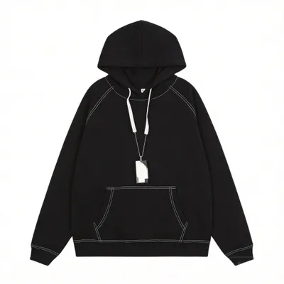 Maison Margiela Unisex Black Hoodie: Avant-Garde Minimalist