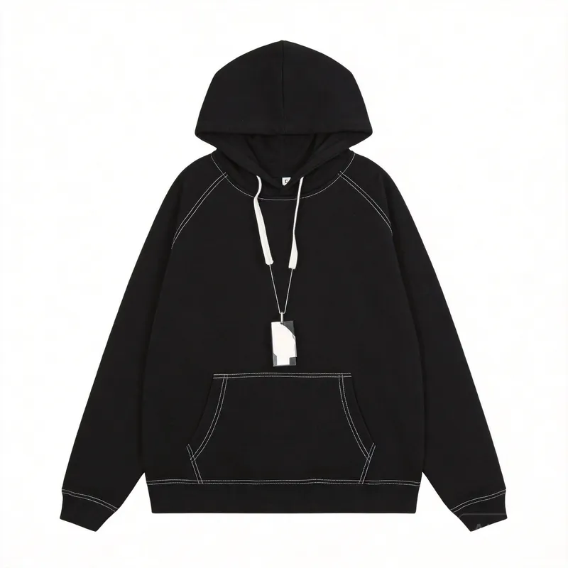 Maison Margiela Unisex Black Hoodie: Avant-Garde Minimalist