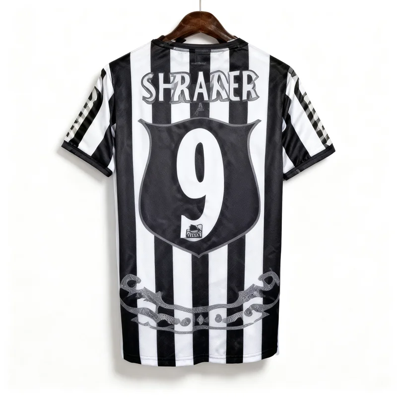 Adidas Black & White 9 Football Jersey - Moisture-Wicking & Breathable