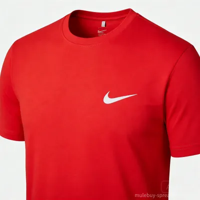 Nike Red Moisture-Wicking Cotton Unisex T-Shirt