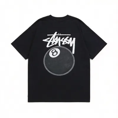 Stussy Black Cotton Tee: Unisex Vintage Streetwear
