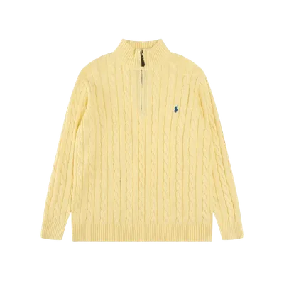 Ralph Lauren Cream Cable Knit Sweater, Unisex, Pony Logo