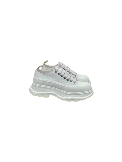 Alexander McQueen White Leather Platform Sneakers Unisex