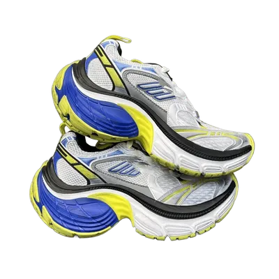 Balenciaga Chunky White Blue Yellow Mesh Sneakers Unisex