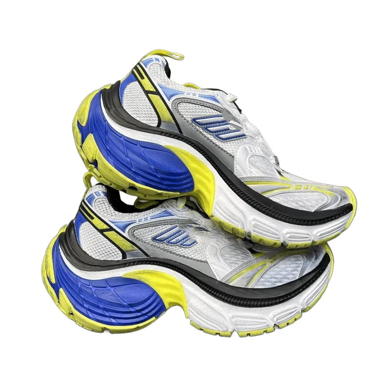 Balenciaga Chunky White Blue Yellow Mesh Sneakers Unisex