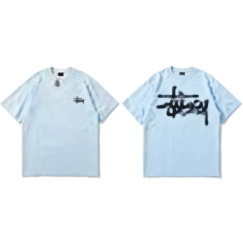Stussy Classic Light Blue Cotton T-Shirt | Unisex Streetwear