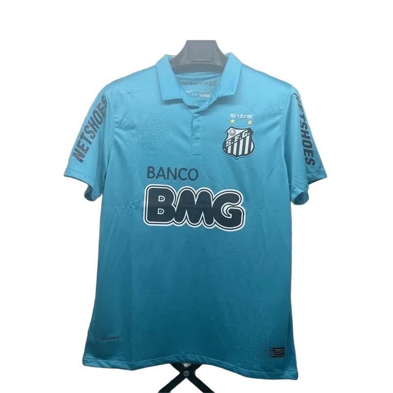 Santos FC Retro Blue Soccer Jersey: Breathable, Unisex