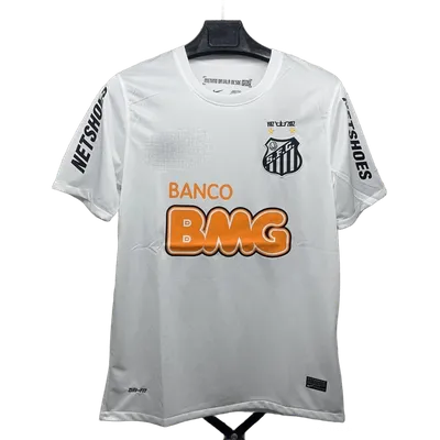 Santos FC White Football Jersey: Breathable Quick-Dry BMG