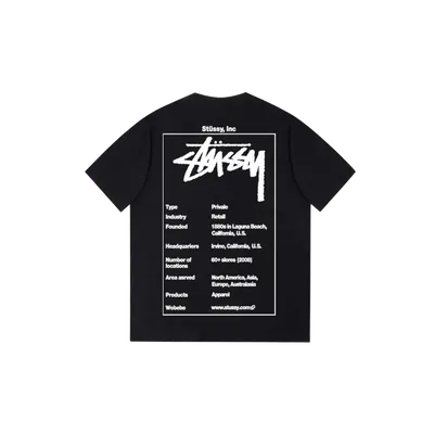Stussy 80s Black Street Tee: Unisex Cotton Short Sleeve