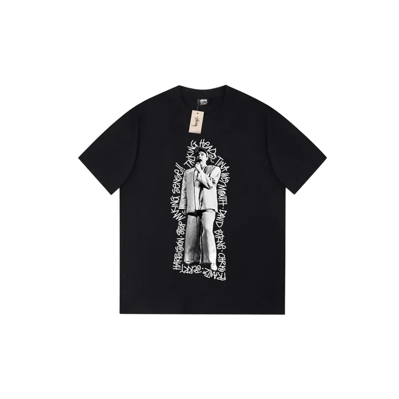 Stussy 90s Black Relaxed T-Shirt: Unisex Cotton Tee