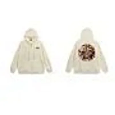 Stussy 90s Vintage Hoodie: Cream Unisex Cotton Streetwear