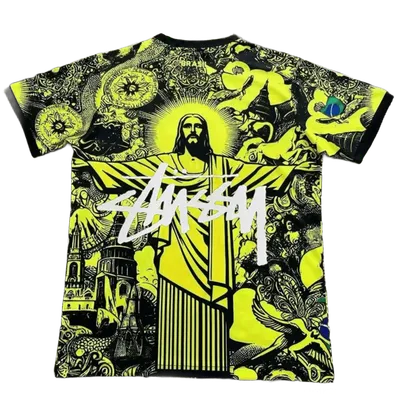 Stussy 90s Jesus Print T-Shirt: Unisex Streetwear