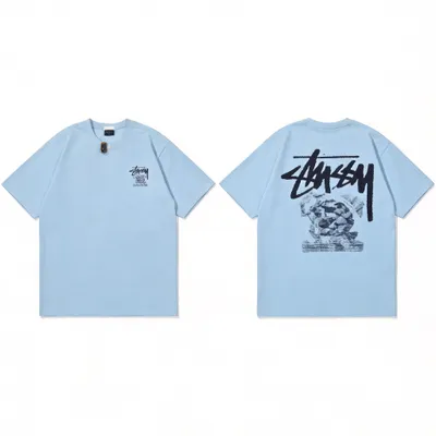 Stussy 90s Retro Unisex Cotton Tee: Streetwear Essential