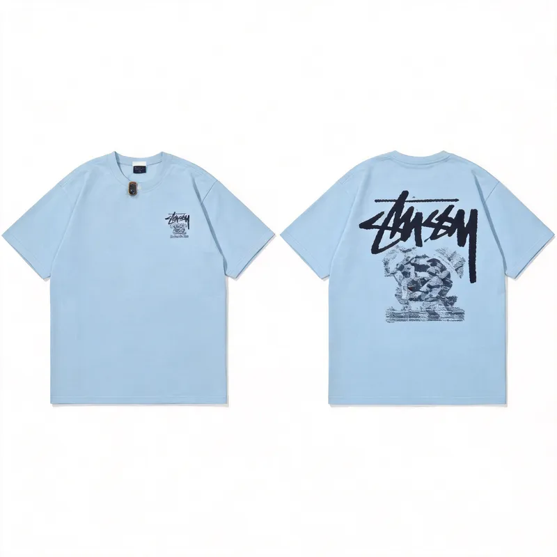 Stussy 90s Retro Unisex Cotton Tee: Streetwear Essential
