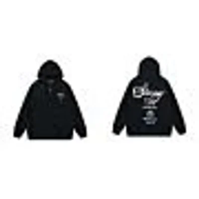 STUSSY Classic Black Cotton Hoodie: 90s Retro Unisex Streetwear
