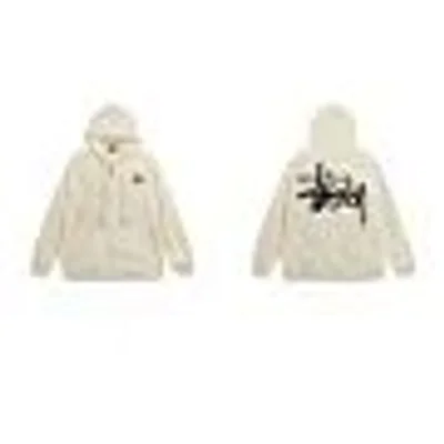 STUSSY Classic Cruise Hoodie Cream 90s Retro Unisex Streetwear