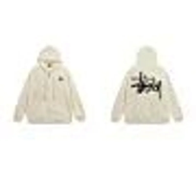 Stussy Cream Hoodie: Unisex Cotton Logo Streetwear