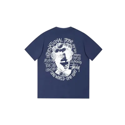 Stussy 90s Navy Cotton Tee Unisex Vintage Graphic Streetwear