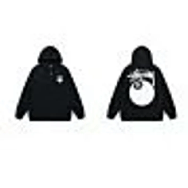 STUSSY Black Puffer Jacket: Retro 90s Street Style Hoodie