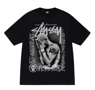 Stussy Anniversary T-Shirt: Black Graffiti Streetwear