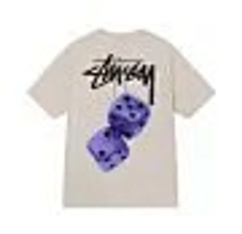 Stussy 90s Tribal Print Beige Cotton Tee