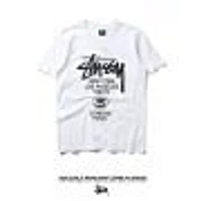 Stussy White Logo T-Shirt: Unisex 90s Streetwear