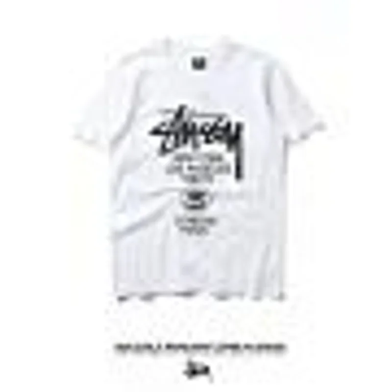 Stussy White Logo T-Shirt: Unisex 90s Streetwear