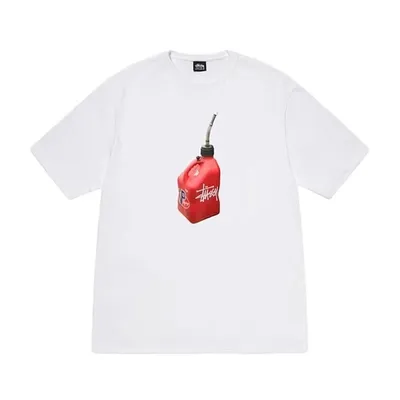 Stussy White Cotton Tee: 90s Streetwear Unisex Essential
