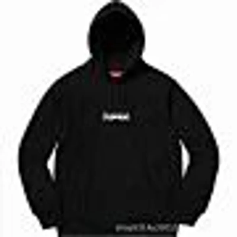 Supreme Box Logo Hoodie Black Unisex Streetwear Cotton