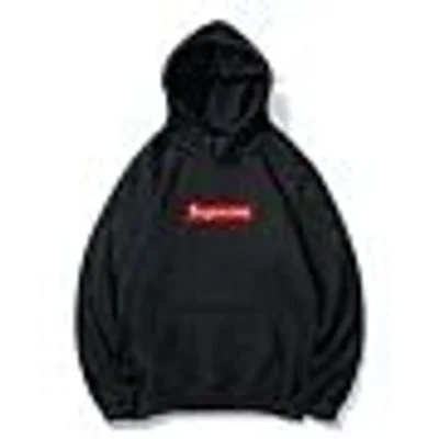 Supreme Box Logo Hoodie Black Heavyweight Cotton Unisex Streetwear