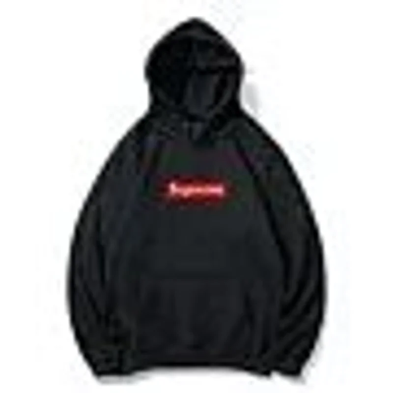 Supreme Box Logo Hoodie Black Heavyweight Cotton Unisex Streetwear