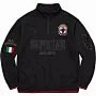 Supreme Mexico Black Half-Zip Windbreaker Jacket Unisex