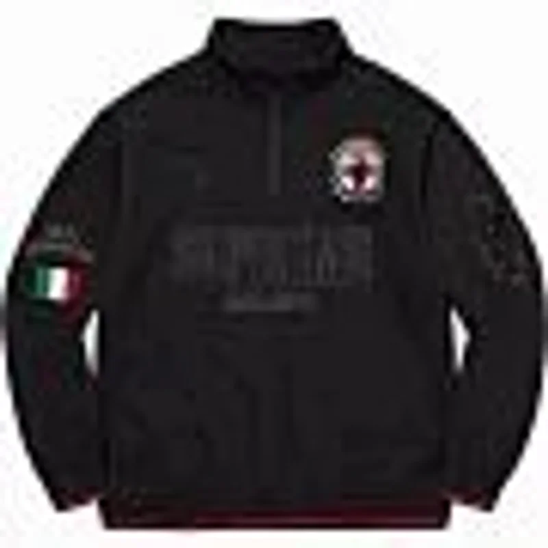 Supreme Mexico Black Half-Zip Windbreaker Jacket Unisex
